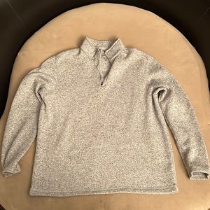 Faded Glory Charcoal Grey quarter zip pullover sweater